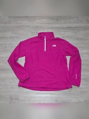 Tge North Face TNF Pullover 1/4 Zip Soft Shell Jacket Womans XL Fuchsia Stretch